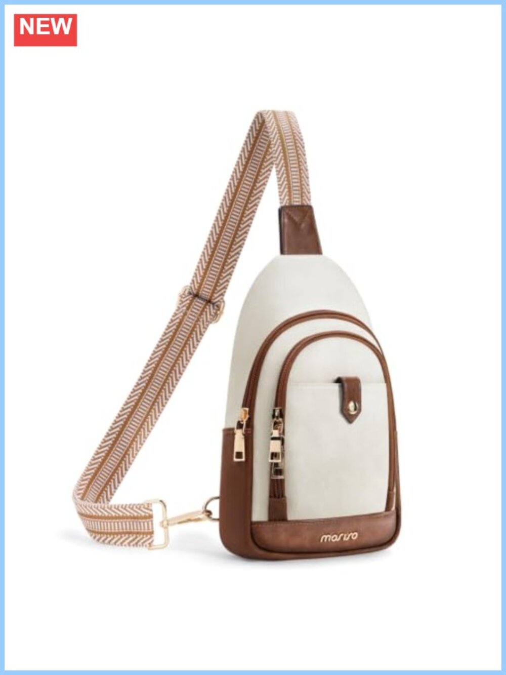 Faux Leather Crossbody Sling Bag Anti-Theft Travel Backpack Purse